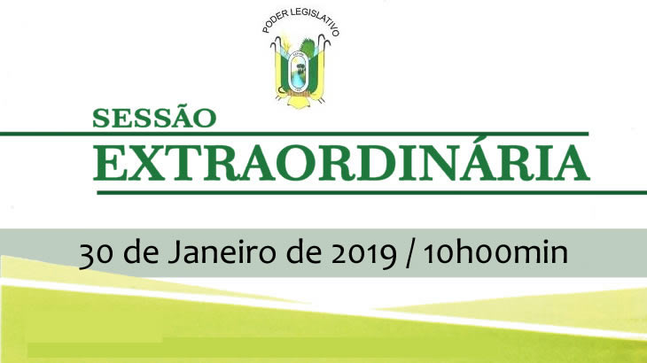 Câmara Municipal convoca sessões extraordinárias para quarta-feira(30) de Janeiro