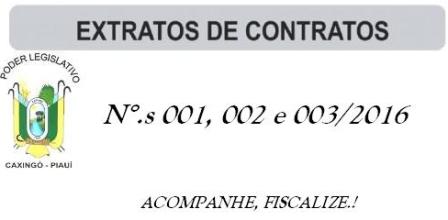 Câmara publica extratos de contratos 2016