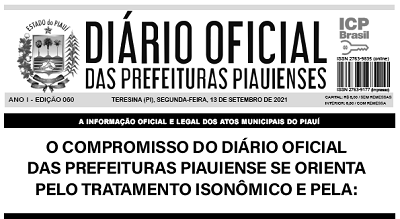 Resolução nº 023/2021 é publicada no Diário Oficial das Prefeituras(PI)